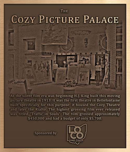 Cozy Picture Palace bronze plaque