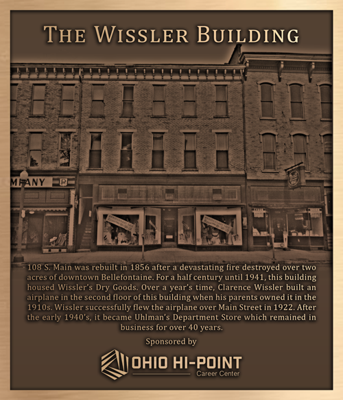 The Wissler Building bronze plaque