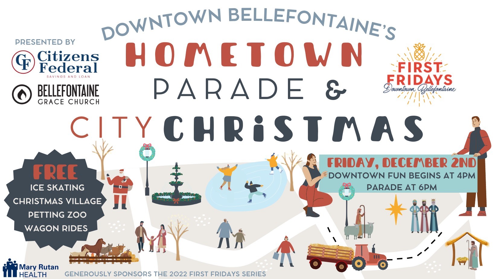 Hometown Parade & City Christmas presented by Citizens Federal & Bellefontaine Grace