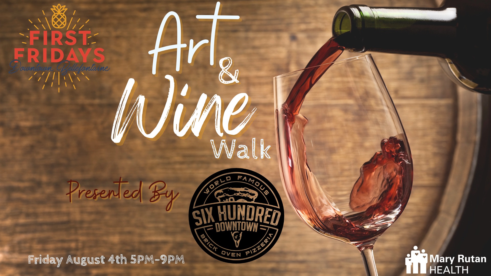 Downtown Bellefontaine Art & Wine Walk Presented by Six Hundred Downtown