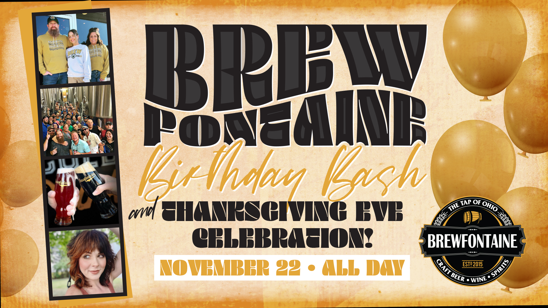 Brewfontaine Birthday Bash and Thanksgiving Eve Celebration