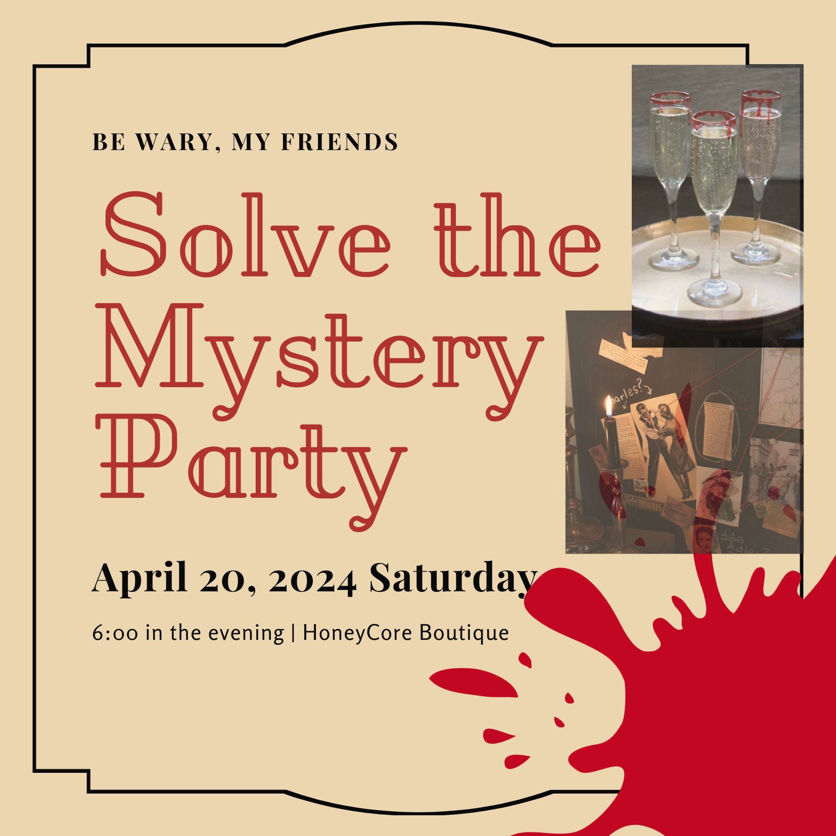 HoneyCore’s Solve the Mystery Party