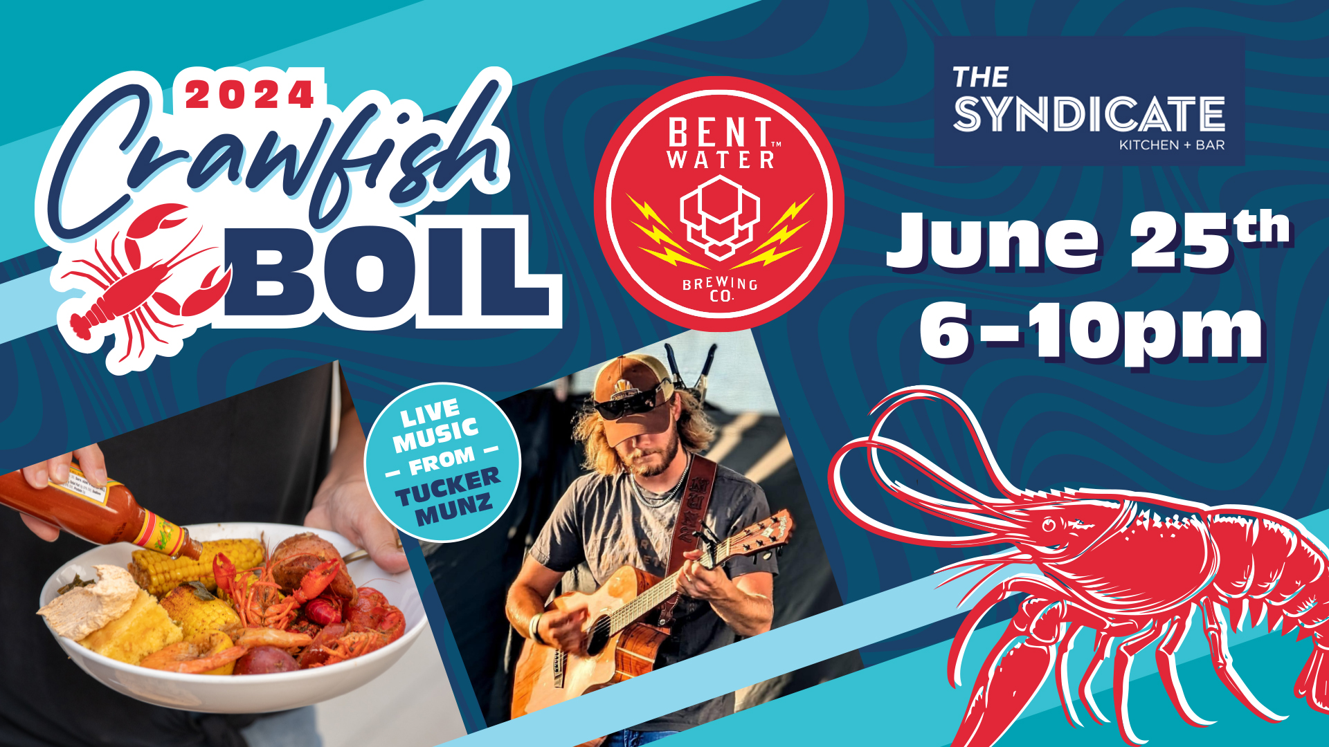 2024 Crawfish Boil Featuring Bent Water Brewing Co.