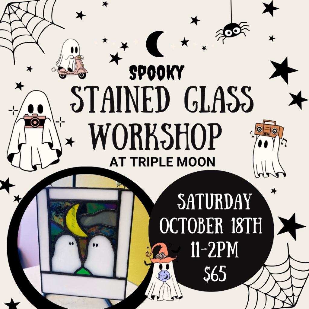 triple moon spoody stained glass