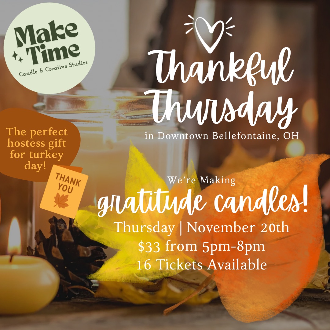 Gratitude Candles | Thankful Thursday at Make Time