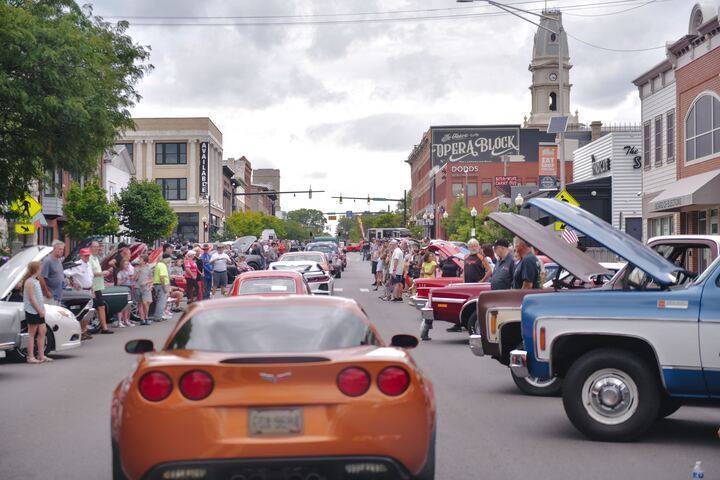 The downtown car show