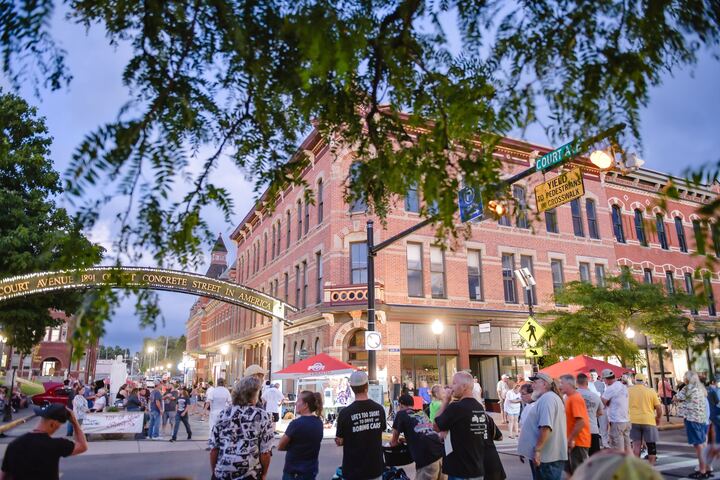 A festival crowd on Main Street