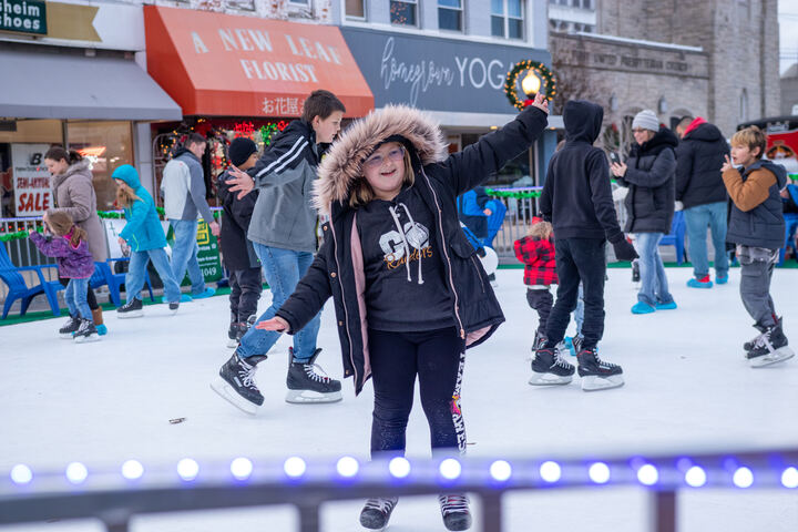 Ice skating downtown
