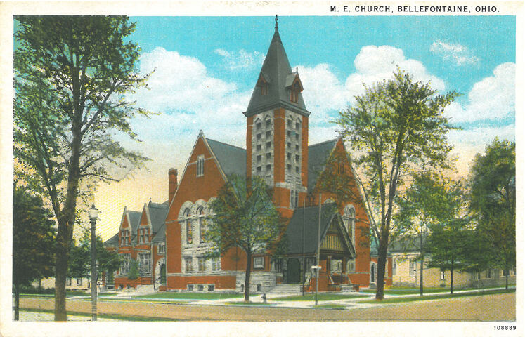 M.E. Church, vintage postcard