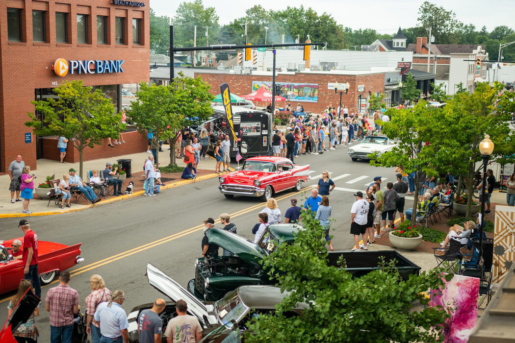 Downtown car show