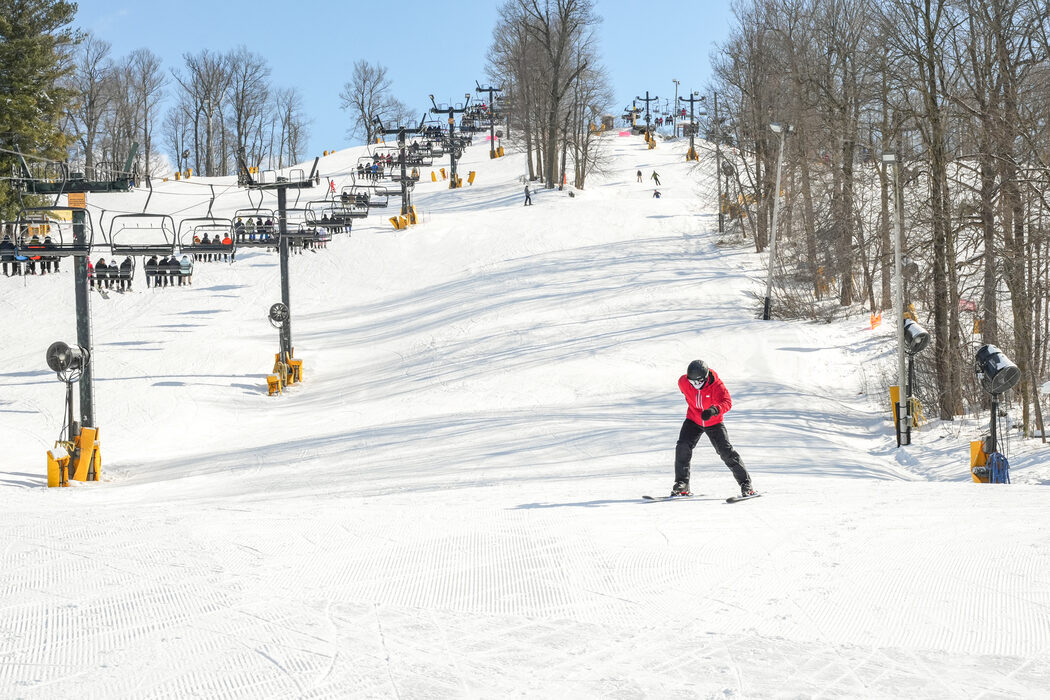Snowboarding at Mad River Mountain