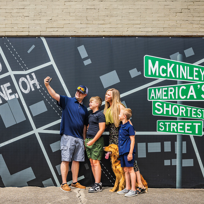 Snap a selfie on the country’s shortest street. 