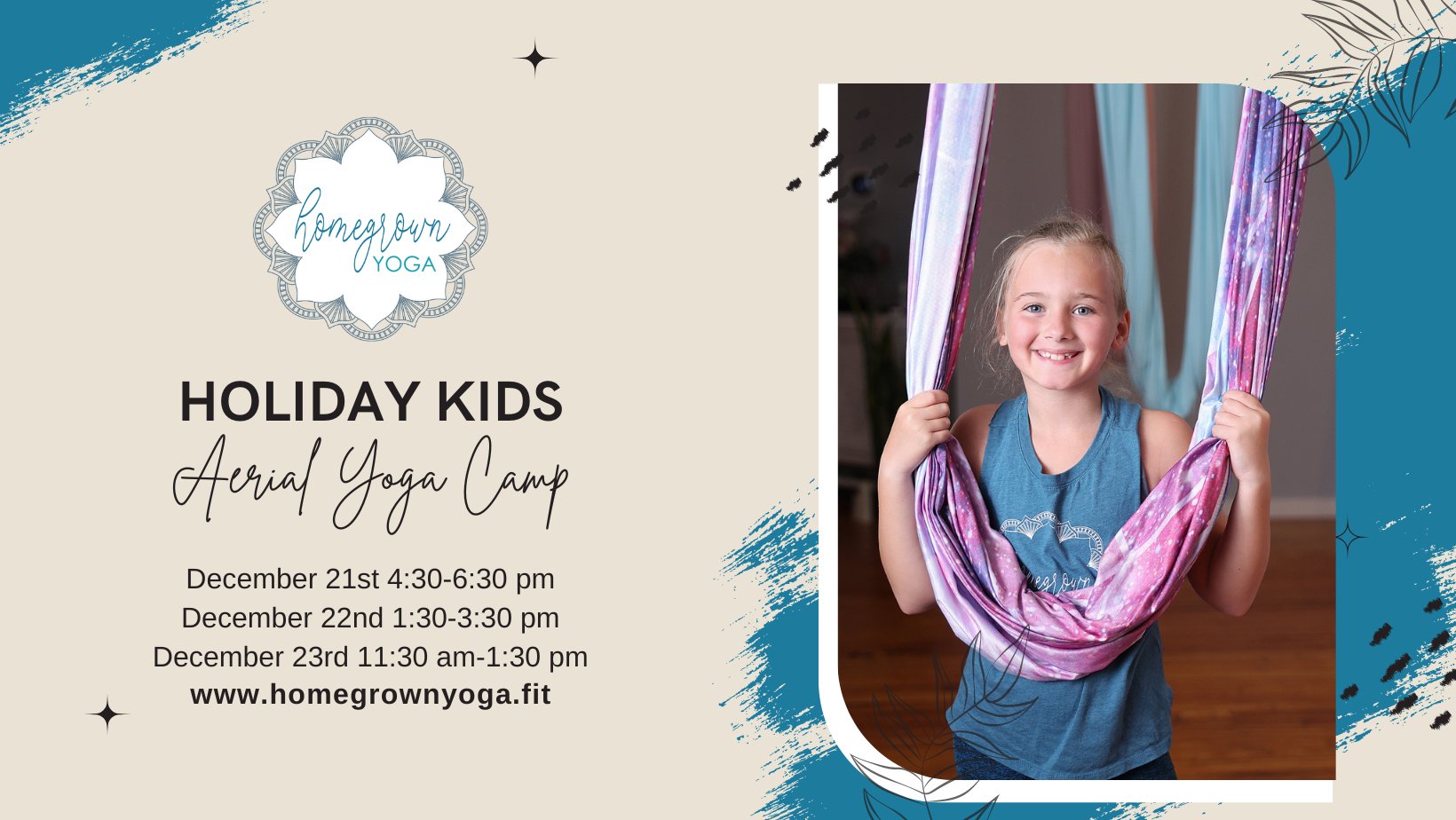 Holiday Kids Aerial Yoga Camp
