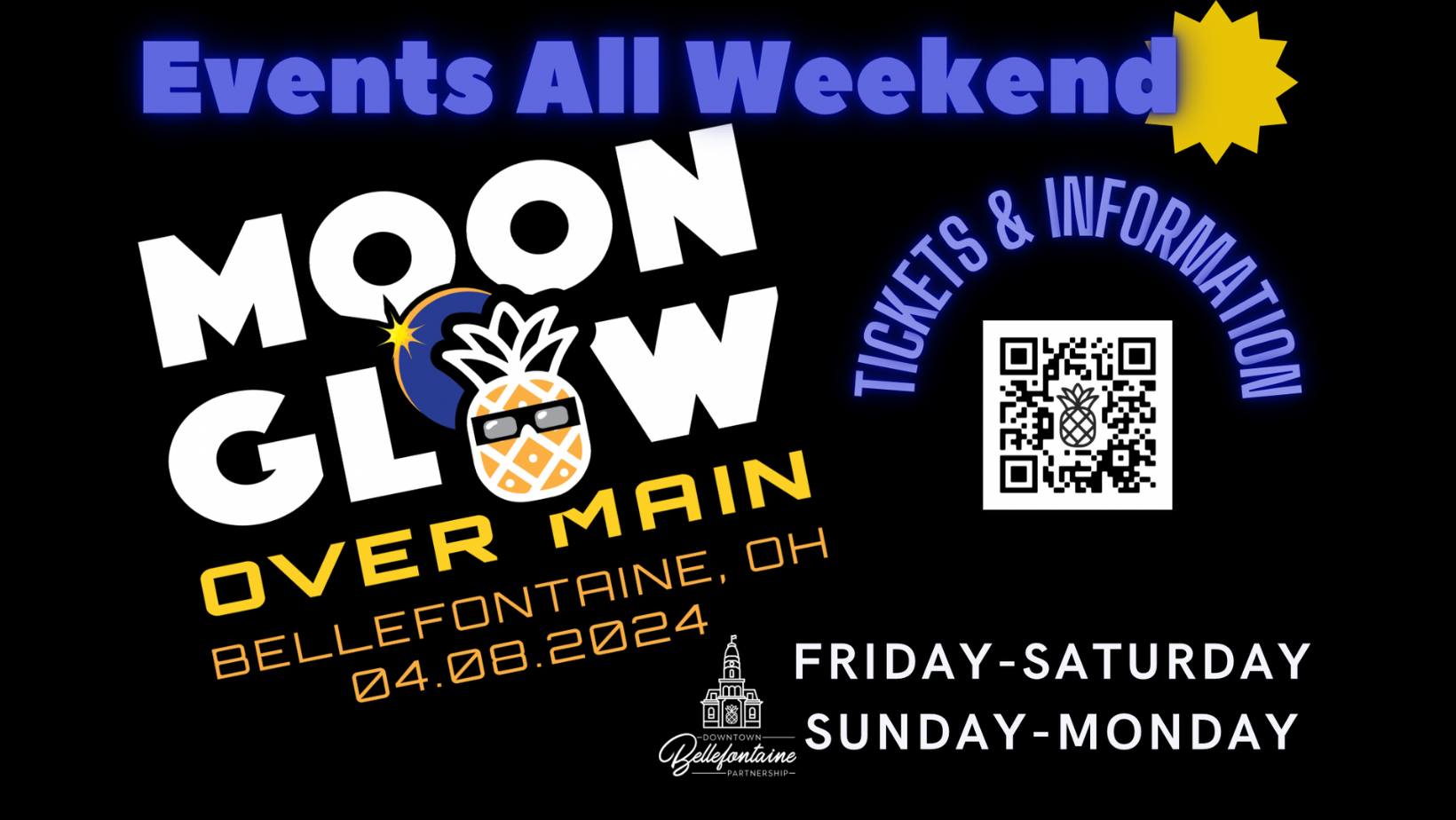 Moon Glow over Main Street: A Solar Eclipse Event