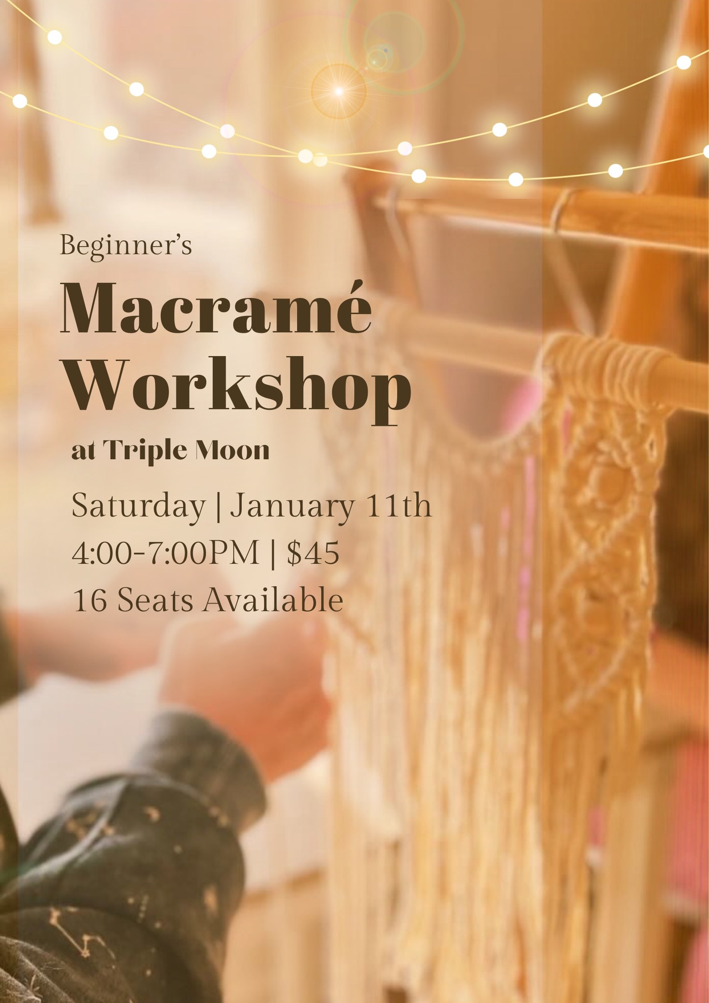 Macrame Wall Hanging Workshop at Triple Moon