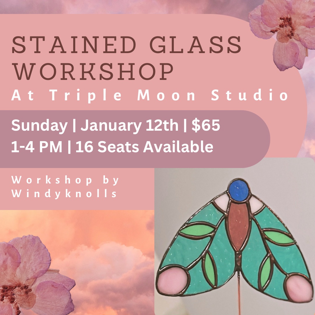 Moth Stained Glass Workshop at Triple Moon