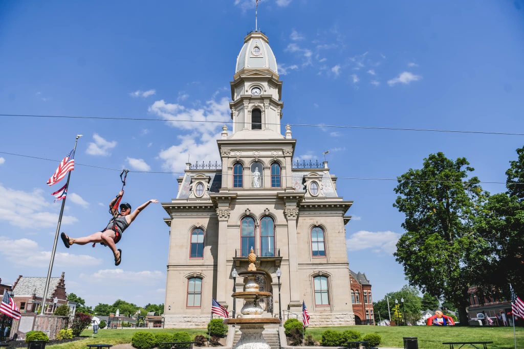 Downtown Bellefontaine during Pineapple Palooza Street Fair