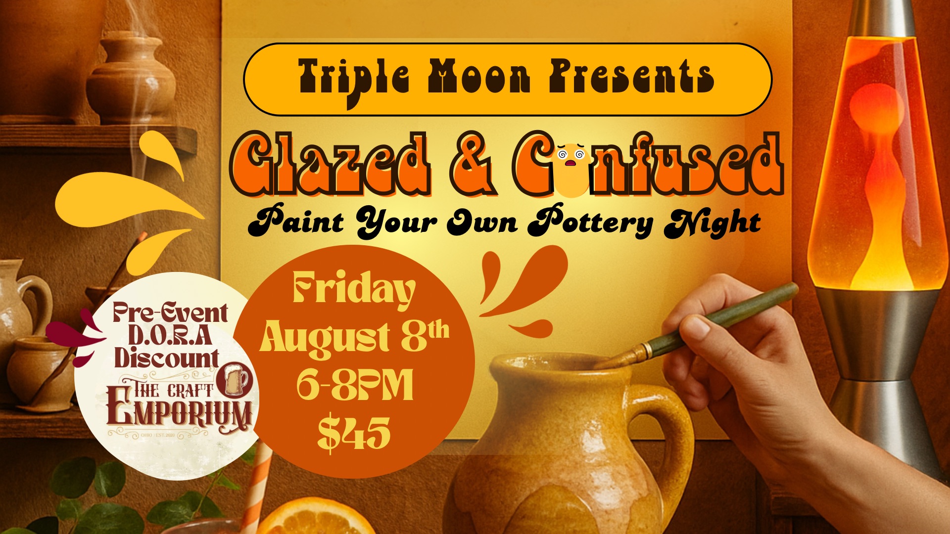 Glazed & Confused | Adult Paint Your Own Pottery Night