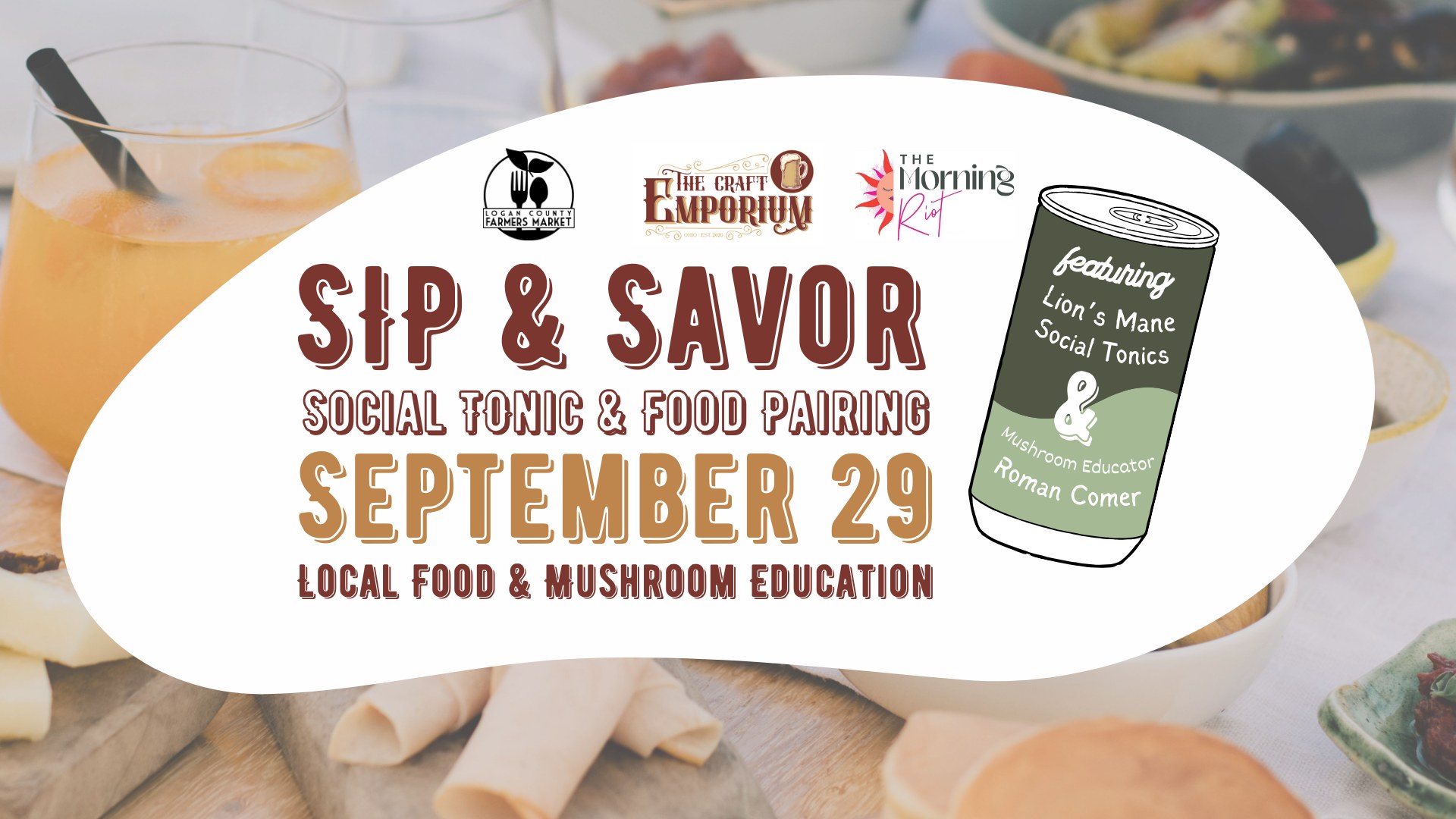 Sip & Savor, A Social Tonic & Food Pairing